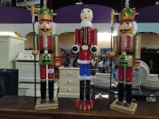 3 tall Christmas nutcrackers height 60cm