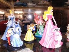 5 Disney enchanting collection figures, 3 Princesses Aurora, Cinderella and Ariel, plus Beauty and