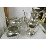 A good quality four piece silver plate tea set.