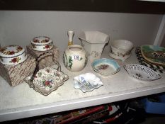 A selection of pottery and porcelain including Royal Winton, Shelley etc