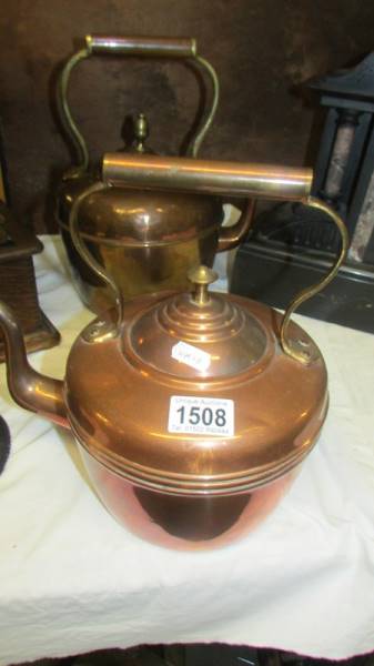 Two Victorian copper kettles. - Image 3 of 3
