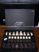 A boxed National Museum of Scotland 'The Lewis Chessmen' chess set (box is slightly a/f)