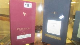 A boxed bottle of Glenury Royal 36 year old and a boxed bottle of Glen Elgin 32 year old malt.