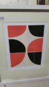 Terry Frost (1915-2003) Print entitled June, red & black, (abstract boat shapes),