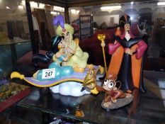 3 Disney Enchanting collection Aladdin figures including A whole new world