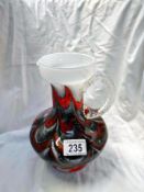 1970's Murano glass jug by Carlo Moretti, height 23.5cm