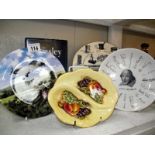 A boxed Aynsley dish, Spitfire dish, Boots heritage plate and Shakespeare exhibition plate