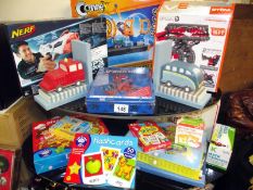 A good lot of new and sealed games etc, includes Nerf, Connex, Vex, pair of bookends etc