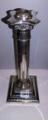 A Victorian Elkington silver plated Corinthian column oil lamp base (height 36.5cm)