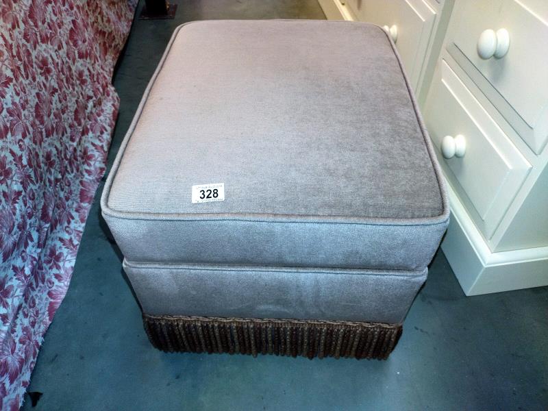 A velvet covered storage box/pouffe, COLLECT ONLY