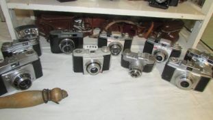 Nine vintage camera's - Cosmic 35, Colour Snap 35 etc.,