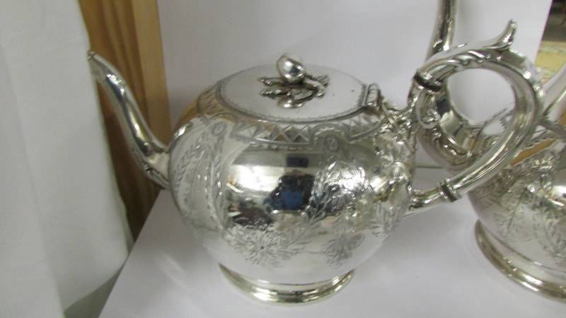A good quality four piece silver plate tea set. - Image 2 of 5