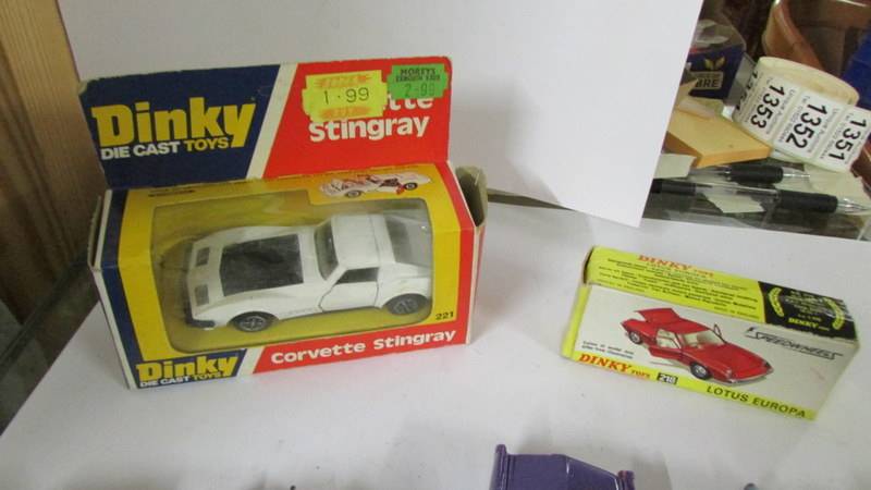 A quantity of mainly 1970's Dinky toys including boxed 218 Lotus Europa, 221 Corvette Stingray etc., - Image 2 of 4