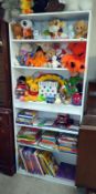 2 white melamine book shelves, COLLECT ONLY