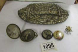 A vintage clutch badge and a quantity of Royalty related badges.