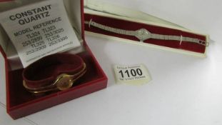 A boxed Rodama ladies wrist watch and one other.