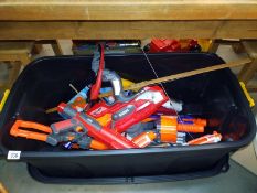 A large box containing Star Wars rebels guns, Nerf guns and many more items, COLLECT ONLY