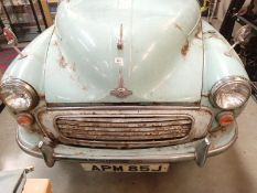 A Morris Minor Traveller, dry stored since 1981, in need of total restoration, no keys or paperwork,