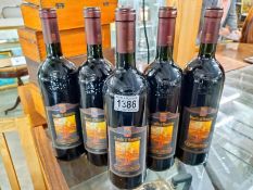 Five bottles of Castello Banfi red wine. COLLECT ONLY.