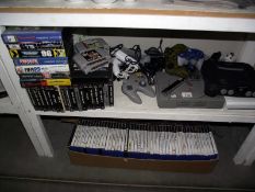 Nintendo and PlayStation games console and large quantity of games. Collect Only