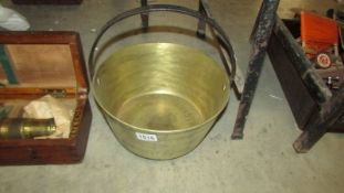 A brass jam pan. COLLECT ONLY.