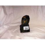 A vintage Indian head 'Carborundum Co Trafford Park, Manchester' advertising bust a/f made by