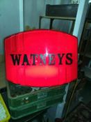 An original large Watney's Red Barrel light up sign, 76 x 61 x 14 cm. COLLECT ONLY.
