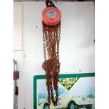 A Silverline 1 tonne, 2.5 metre block & tackle. COLLECT ONLY