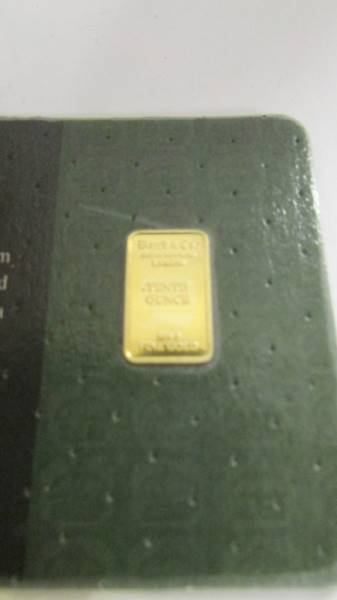 A Baird & Co., 1 tenth ounce gold minted bar, 999.9 fine gold. - Image 2 of 3