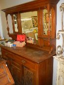 A large mahogany mirror backed sideboard. COLLECT ONLY.