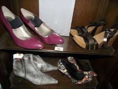 4 pairs of ladies shoes size 6 (euro 39) by New Look, XX by MEXX etc, unused or in good condition