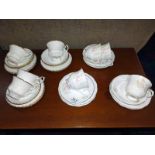 A selection of bone china cups and saucers, COLLECT ONLY