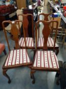 A set of 4 Edwardian dining chairs, COLLECT ONLY