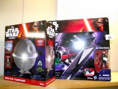 A sealed Star Wars The Force Awakens Tie Fighter and Death Star Planetarium COLLECT ONLY
