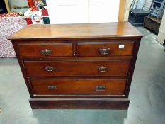 An Edwardian mahogany chest of drawers (107cm x 44cm x height 84cm), COLLECT ONLY
