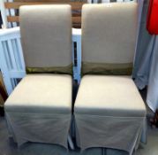 A pair of high back hall/dining chairs, COLLECT ONLY