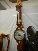 A mahogany barometer by A & P Manteyani, Wisbech, COLLECT ONLY.