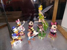 5 Disney traditions by Jim Shore figures plus 2 other Disney figures Minnie and Mickey etc