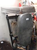 A pair of motorcycle seats, 1 British & 1 Japanese (Honda) both 1970's, COLLECT ONLY