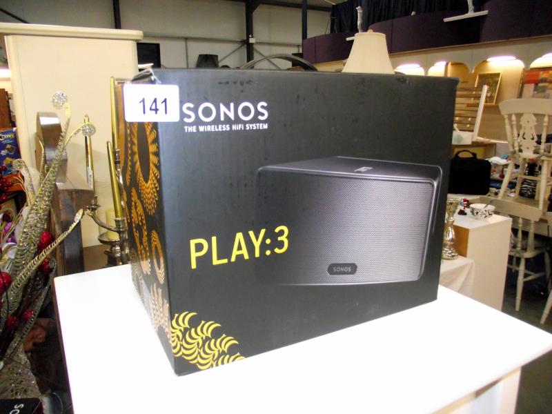 A wireless Hi-Fi system Sonos Play 3, New and sealed in box