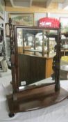 A Victorian mahogany toilet mirror, in good condition, COLLECT ONLY.