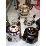 A Britannia pottery Burslem tea set and 2 other tea pots