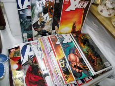 Approximately 42 Marvel comics, mainly X-Men and Avengers and a comic box, COLLECT ONLY