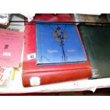 A quantity of ephemera, empty post card album, tea card album and stamp album etc