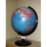 A geographical globe on stand, COLLECT ONLY