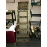 A vintage wooden step ladder, COLLECT ONLY