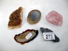 A selection of mineral stones