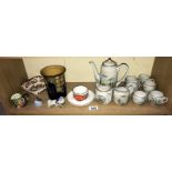 A Japanese tea set, Masons dish, Doulton pot a/f etc