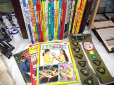 A selection of Cub Scouts, Girl Guides, Brownies and Scouts children's annuals