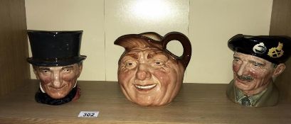 3 Royal Doulton character jugs - Unamed